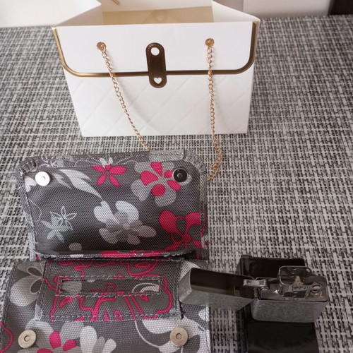 Tobacco Pouch and Lighter Set New with Luxury Gift Bag
