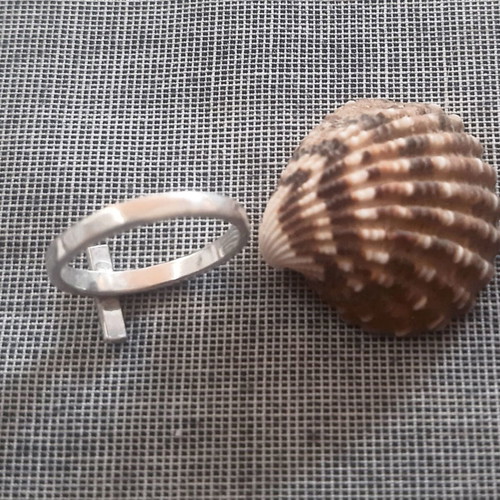 925 Silver Ring with Small Cross Handmade New