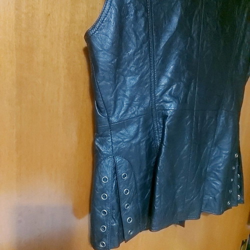 Gestuz leather vest used, black, size S