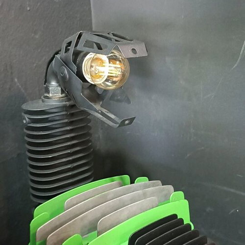 Handmade lamp made of aluminum, custom order