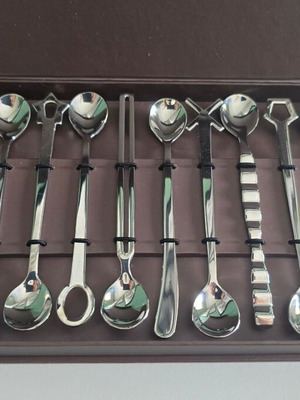 Sambonet 12 luxury cocktail spoons stainless steel new