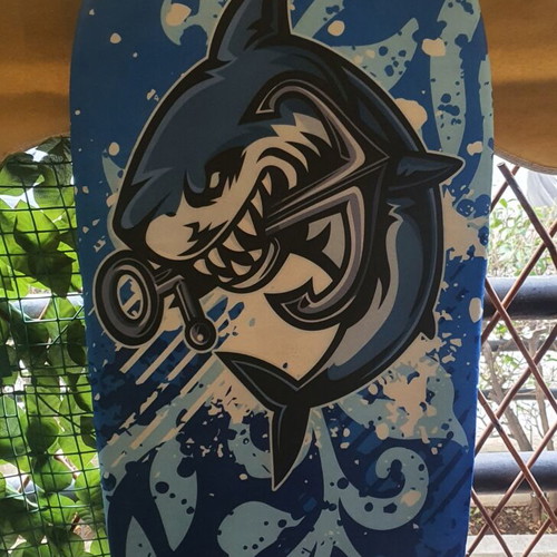 Surfboard like new, height 90 cm, width 45 cm