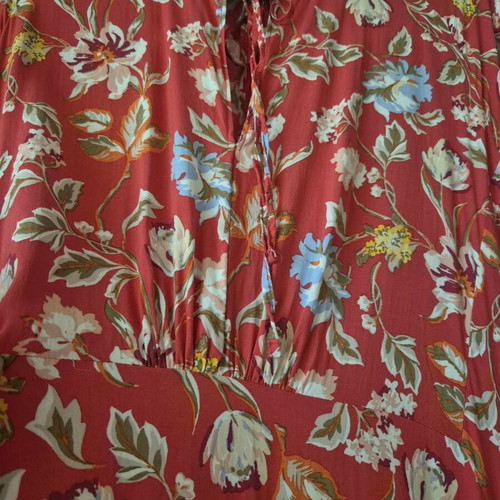 Long floral asymmetric dress, XXL