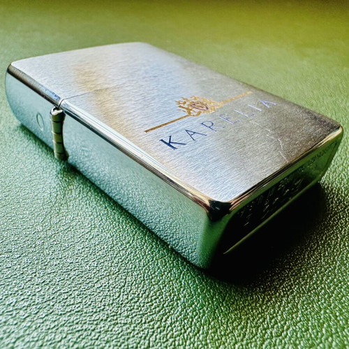 Zippo Karelia lighter 1994, like new, advertising