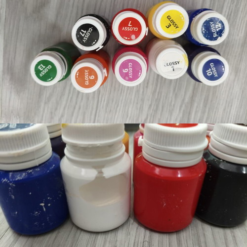 Craft supplies set used with clay, paints, silicone molds, and accessories