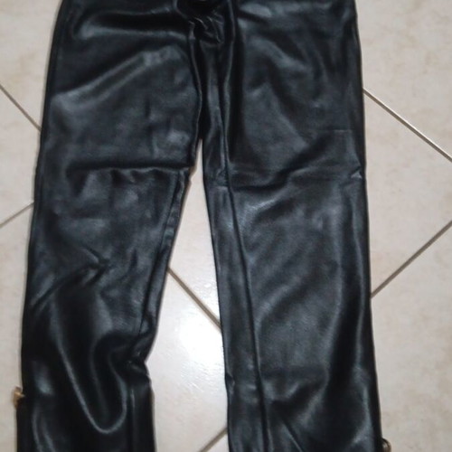 Leather pants, black, size S