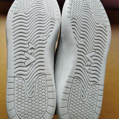 Leather sneakers new, white, sporty, size 45