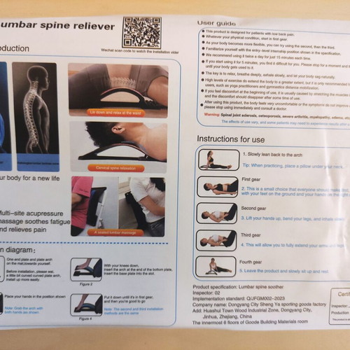 Spine and neck relief device new