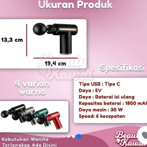 Rechargeable massage gun 4 in 1 new
