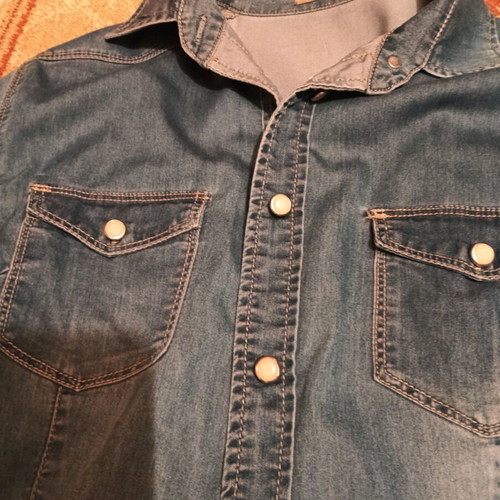 Denim shirt like new, blue, size L