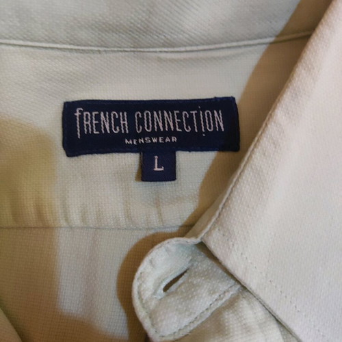 French Connection men's shirt L used, light green, 100% cotton