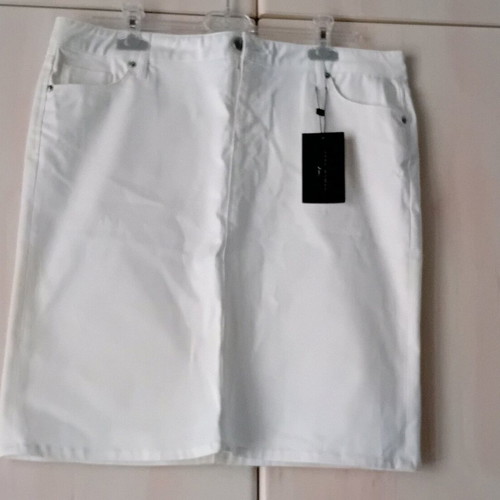 Zara white denim women's skirt 42 new with elasticity