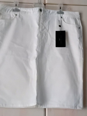 Zara white denim women's skirt 42 new with elasticity