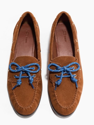 H&M leather moccasins size 38, new, blue and brown