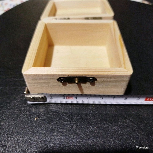 Wooden craft box new, set of 2 pieces, natural wood