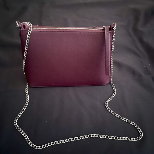 Bershka crossbody bag purple with chain