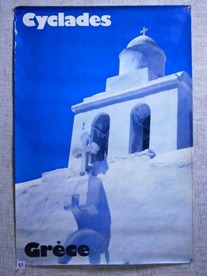 Greece Siphnos 1973 poster used, authentic EOT 68x98 cm