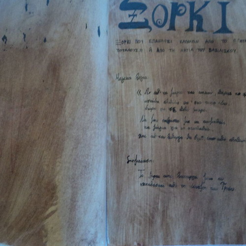 Magic book used, archive of 11 handwritten spells and images