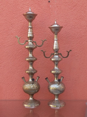 Brass hookah new and functional, sold separately