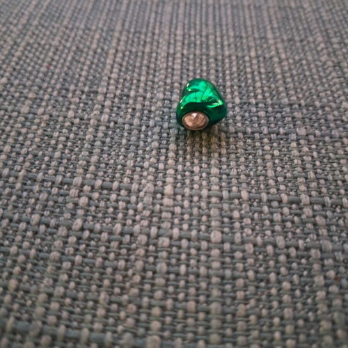 Pandora heart charm with green enamel, like new
