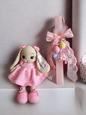 Easter set candle and bunny new