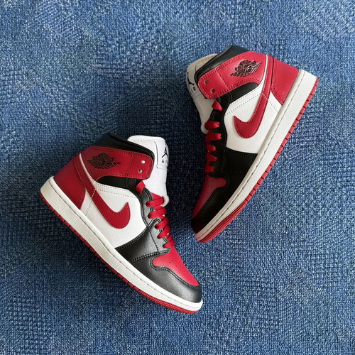 Air Jordan 1 Mid Alternate Bred Toe women's sneakers size 37.5