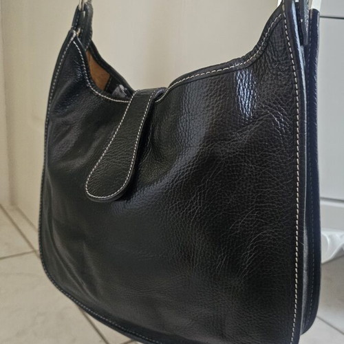 Vera Pelle crossbody bag used, black leather