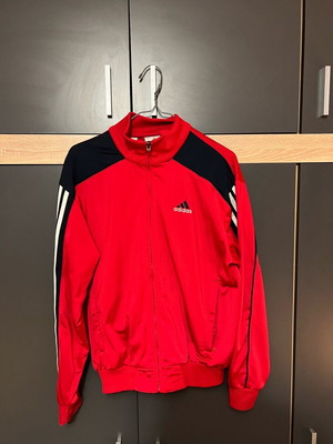 Adidas jacket red with zipper like new