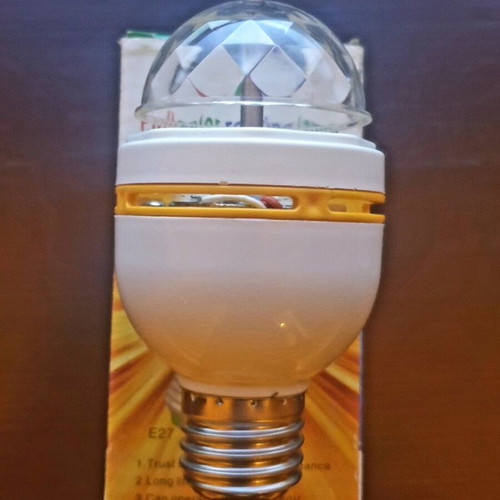 Rotating LED Disco Lamp E27 RGB (3W) - Light Effect for Party