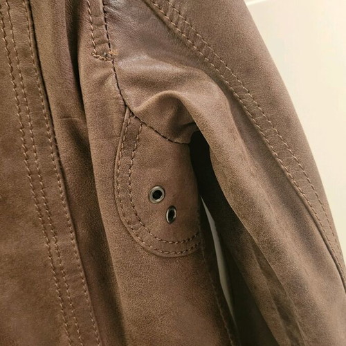 Pull & Bear women's leather jacket brown size S like new