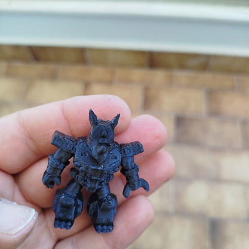 Beast Rhinoceros black print figure new