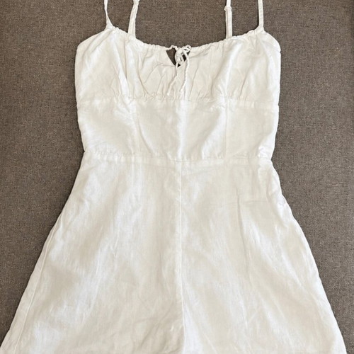Bershka white short romper, size XS