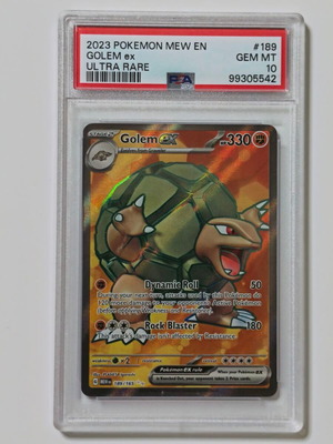 Golem ex 189/165 Scarlet & Violet—151 Pokémon card PSA 10 GEM MINT