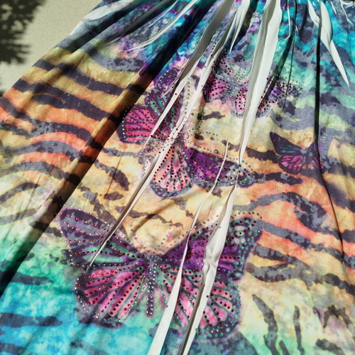 Maxi summer dress S/M with colorful tropical print, like new