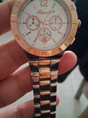 Ferril wristwatch silver gold new women's