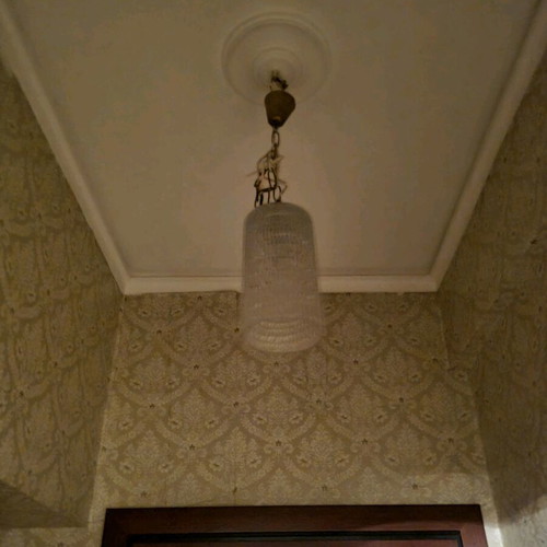 Crystal ceiling light with chain like new