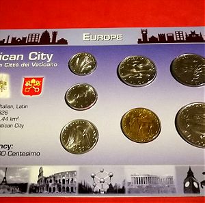Σφραγισμένα 9 σετ νομισμάτων (blister) Αρμενία, Αυστρία, Βατικανό, Γαλλία, Γερμανία, Ελλάδα (σειρά 2000), Ολλανδία, Σλοβενία και Τσεχοσλοβακία