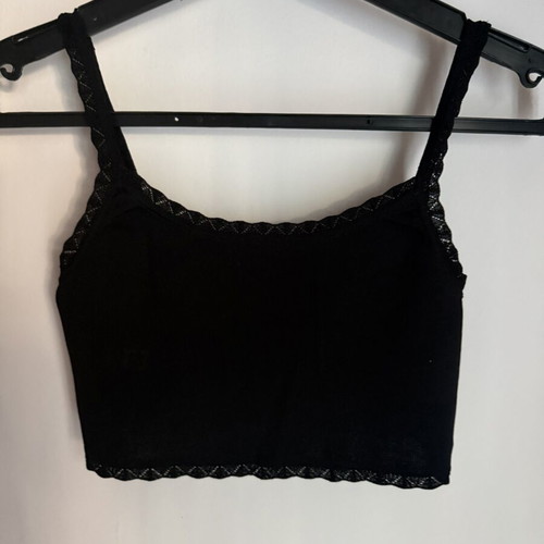 Zara knitted black crop top, summer style