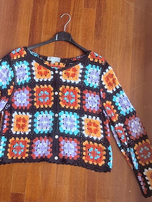 Missoni authentic vintage cotton cardigan, multicolor, size M-L