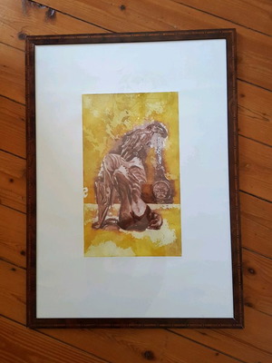 Fallen Angel χαρακτικό σε μέταλλο καινούργιο 50x30cm