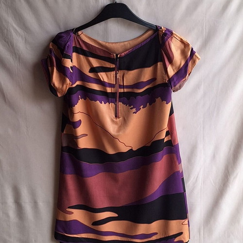 Silvian Heach Summer Mini Dress Artistic Camo Print S Like New