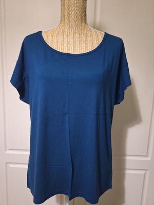 Attrattivo viscose blouse with short sleeves, petrol blue