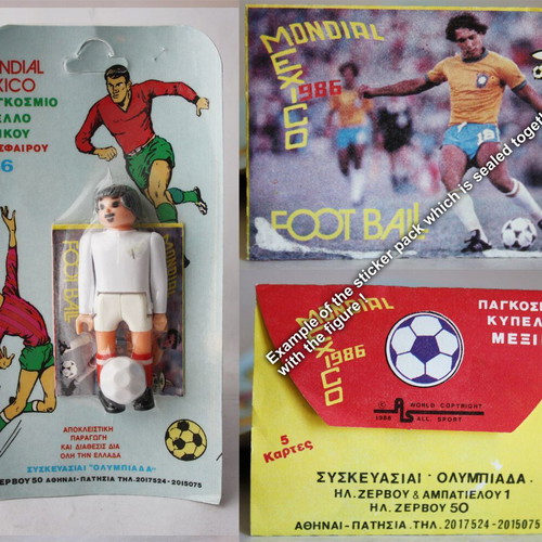 Mondial Mexico 86 Airgam Boys figure new with Olympiada sticker pack
