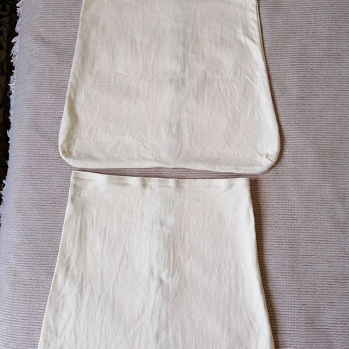 Chair covers set of 2 handmade cotton with zipper and velcro like new