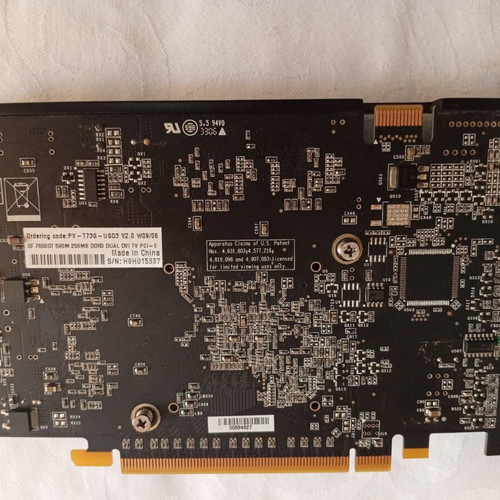 XFX GeForce 7600 GT graphics card used, PCI Express, 256 MB DDR3