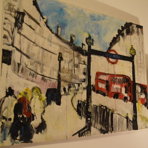 Handmade painting on canvas 70cm x 60cm like new