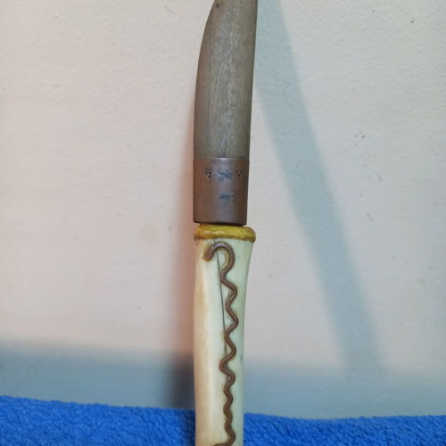 Puma Solingen hunting knife used with stag handle and leather sheath
