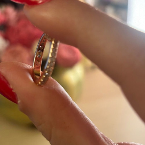 Swarovski ring new, size 50, pink gold