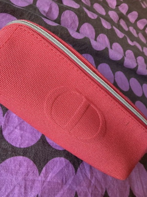 Dior toiletry bag like new, red