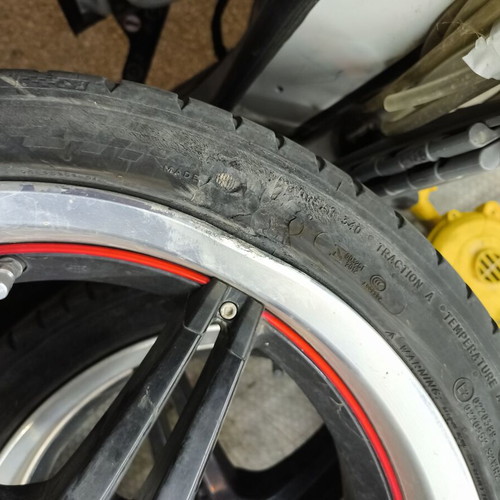 Rims 215/45 R18 used, one rim has a dent